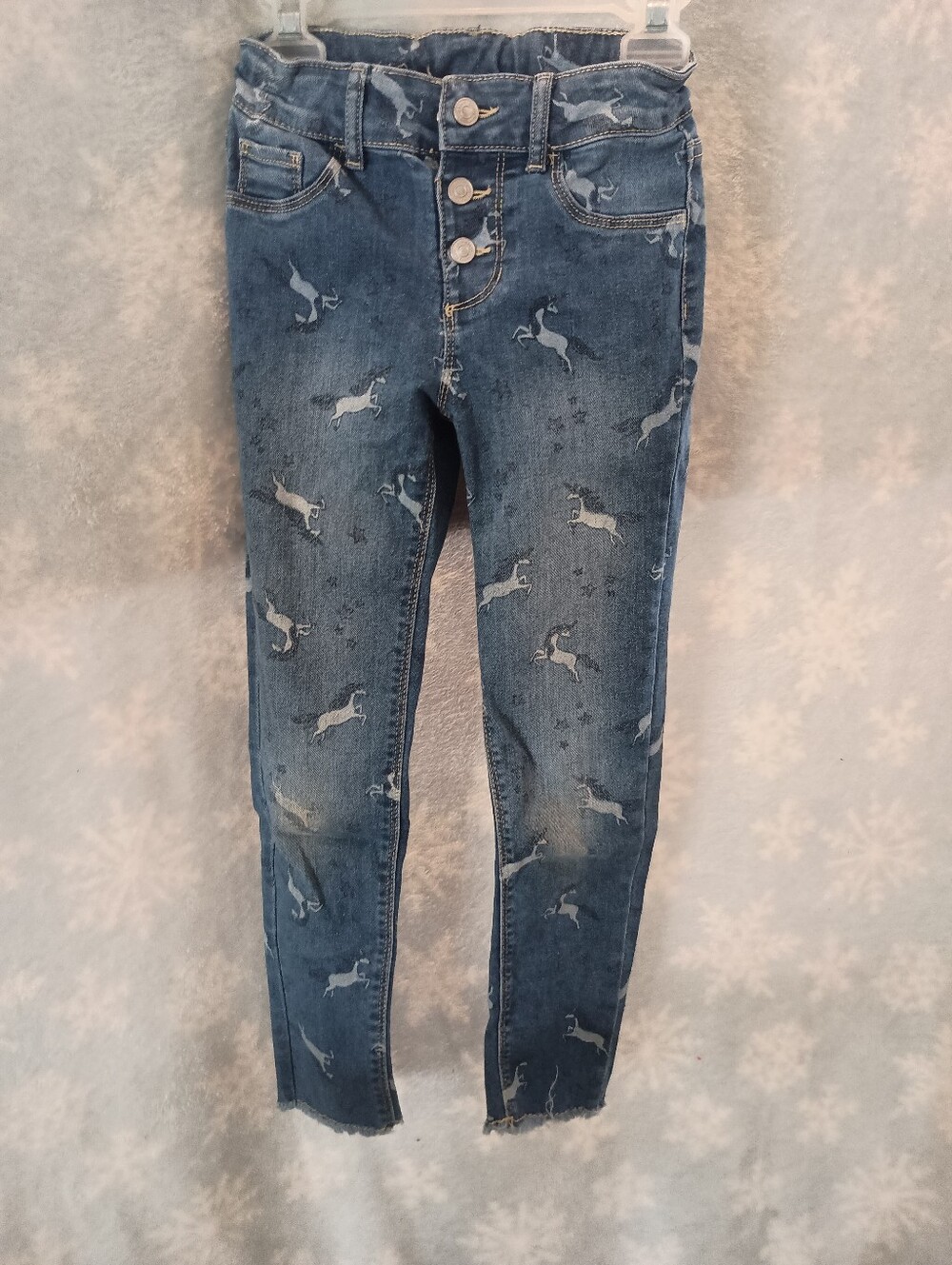 Jumping Bean Girls' Unicorn Print Skinny Jeans - Size 7